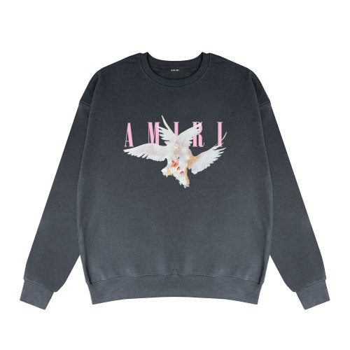 Pink word peace dove print round neck sweatshirt