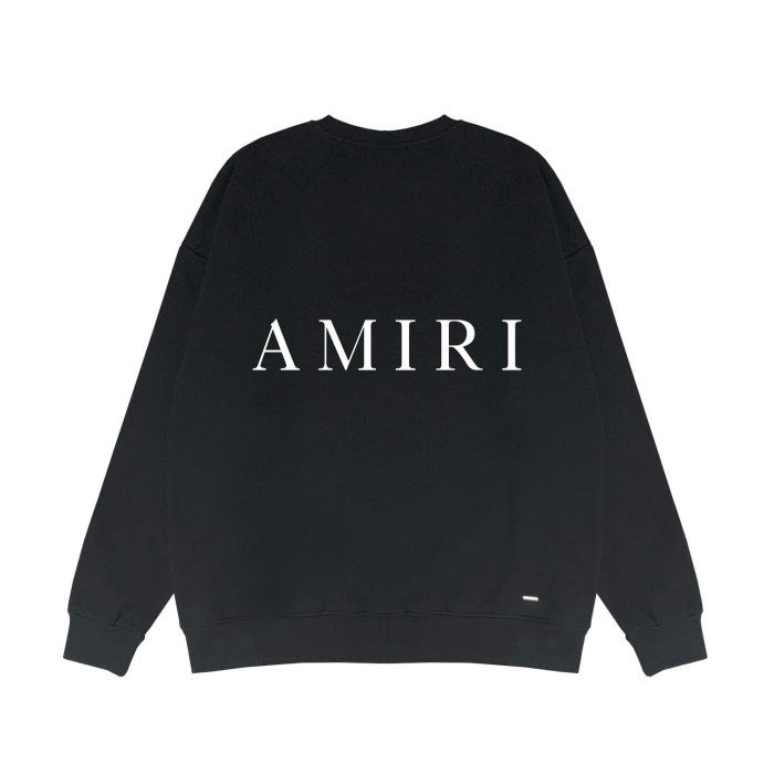 Bone letter print round neck sweatshirt