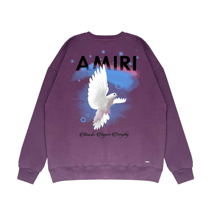Peace doves printed round neck sweatshirt
