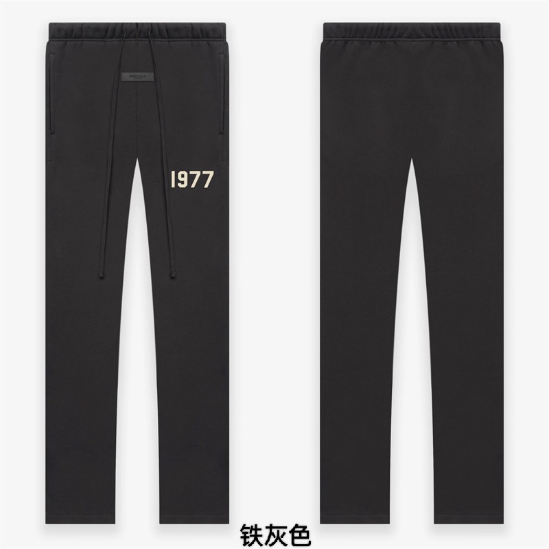 1:1 quality version 1977 flocking printed straight cylinder pants