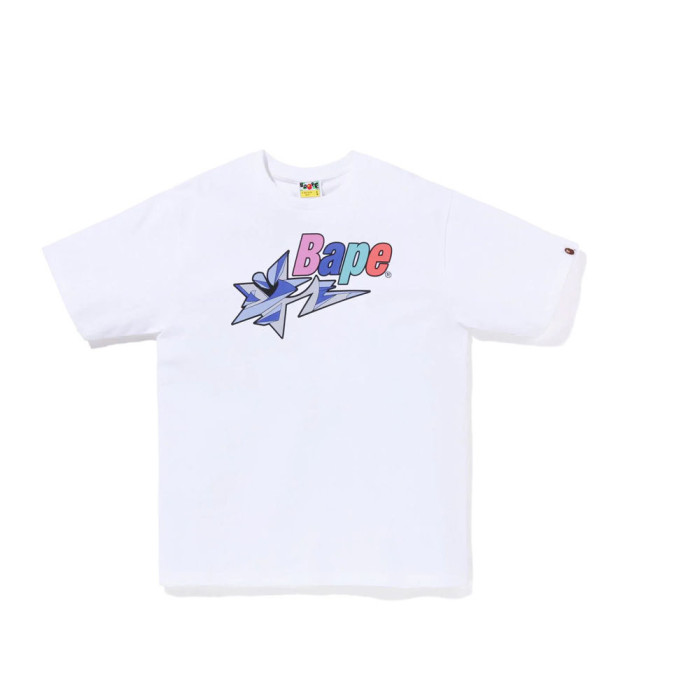 [buy more save more] Colorful star Alphabet Print Short sleeve 2 colors