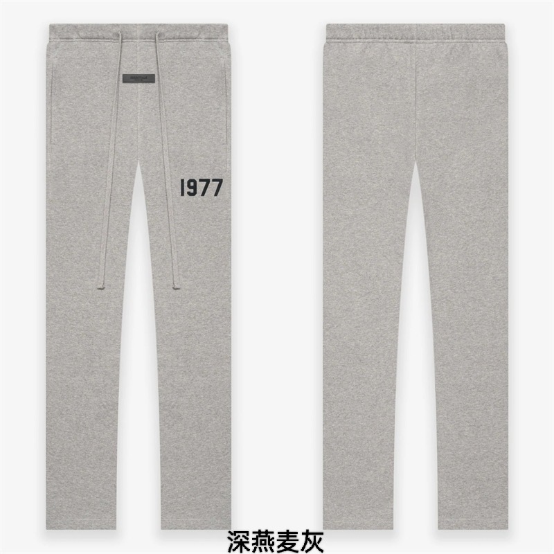 1:1 quality version 1977 flocking printed straight cylinder pants