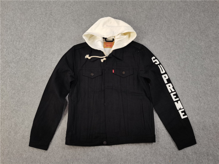 [Buy more Save more]Hooded denim jacket 2 colors