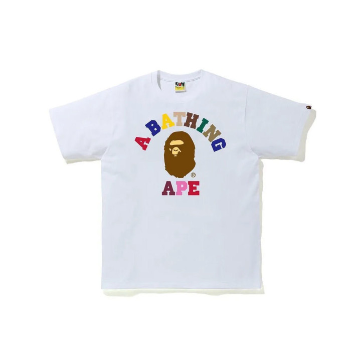 [Buy more Save more]Color letter Ape Man Head Print Short sleeve 3 colors