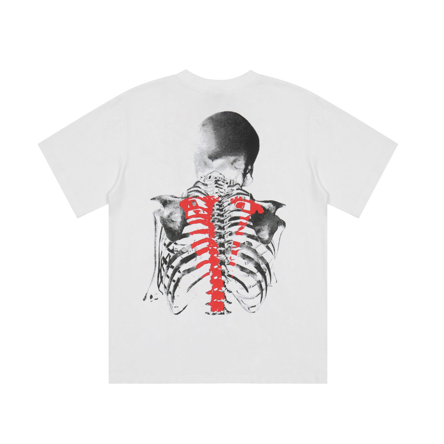 vlone x never brokr again bones tee