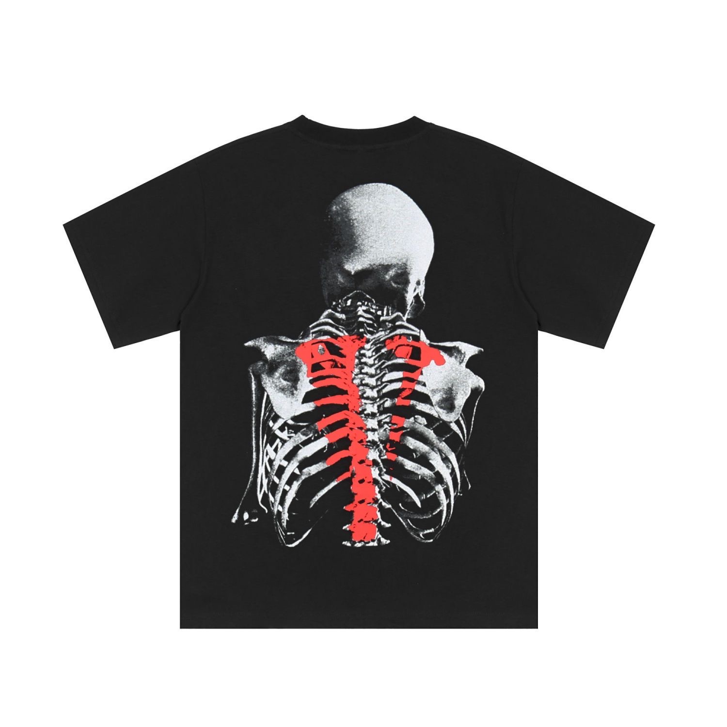 vlone x never brokr again bones tee