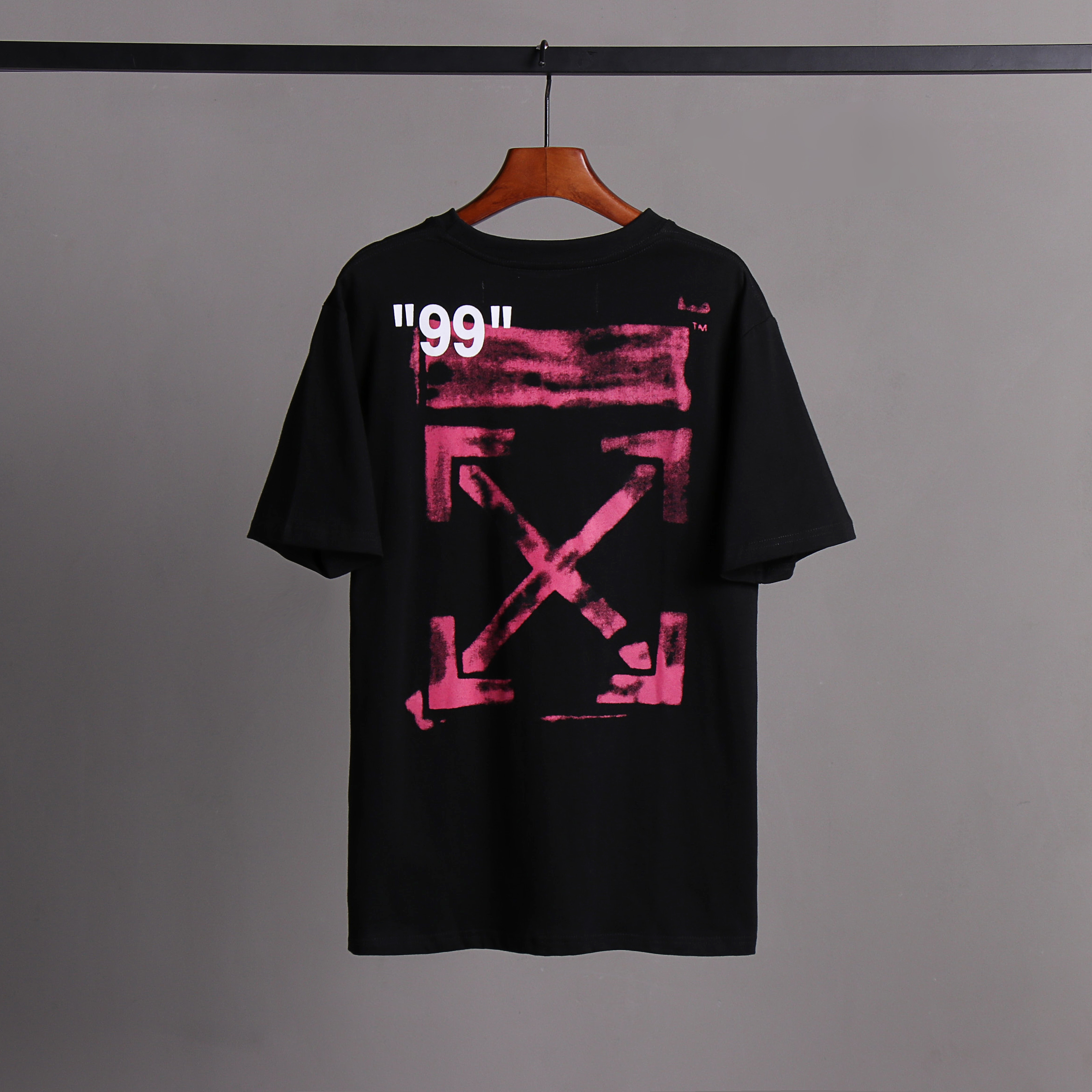 [buy more save more] [oversized version]1:1 quality version paint graffiti arrow logo short sleeve