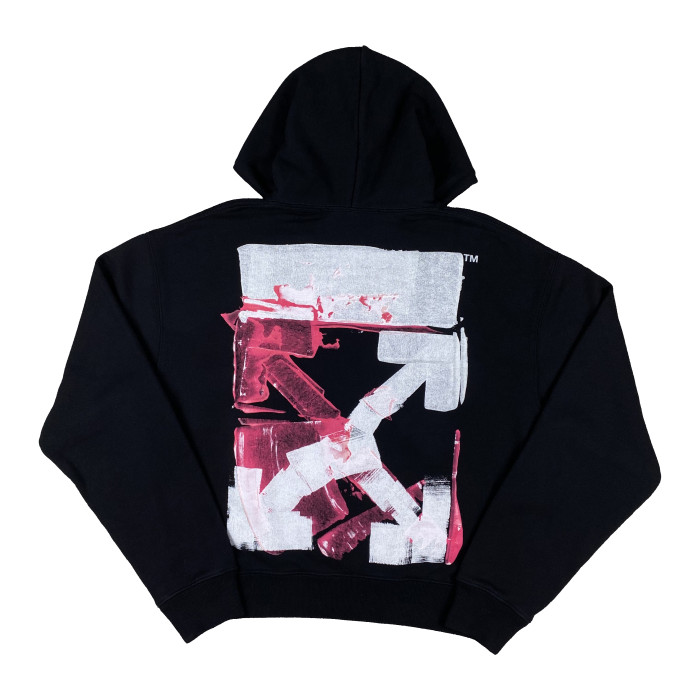 1:1 quality version Paint abstract white powder arrow hoodie