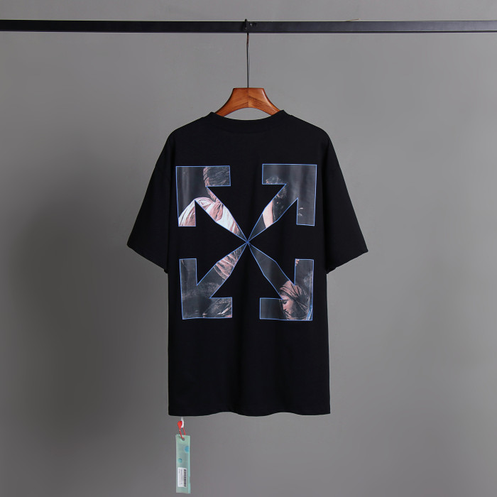 [oversized version]1:1 quality version Religious oil painting arrow silhouette short sleeve 2 colors