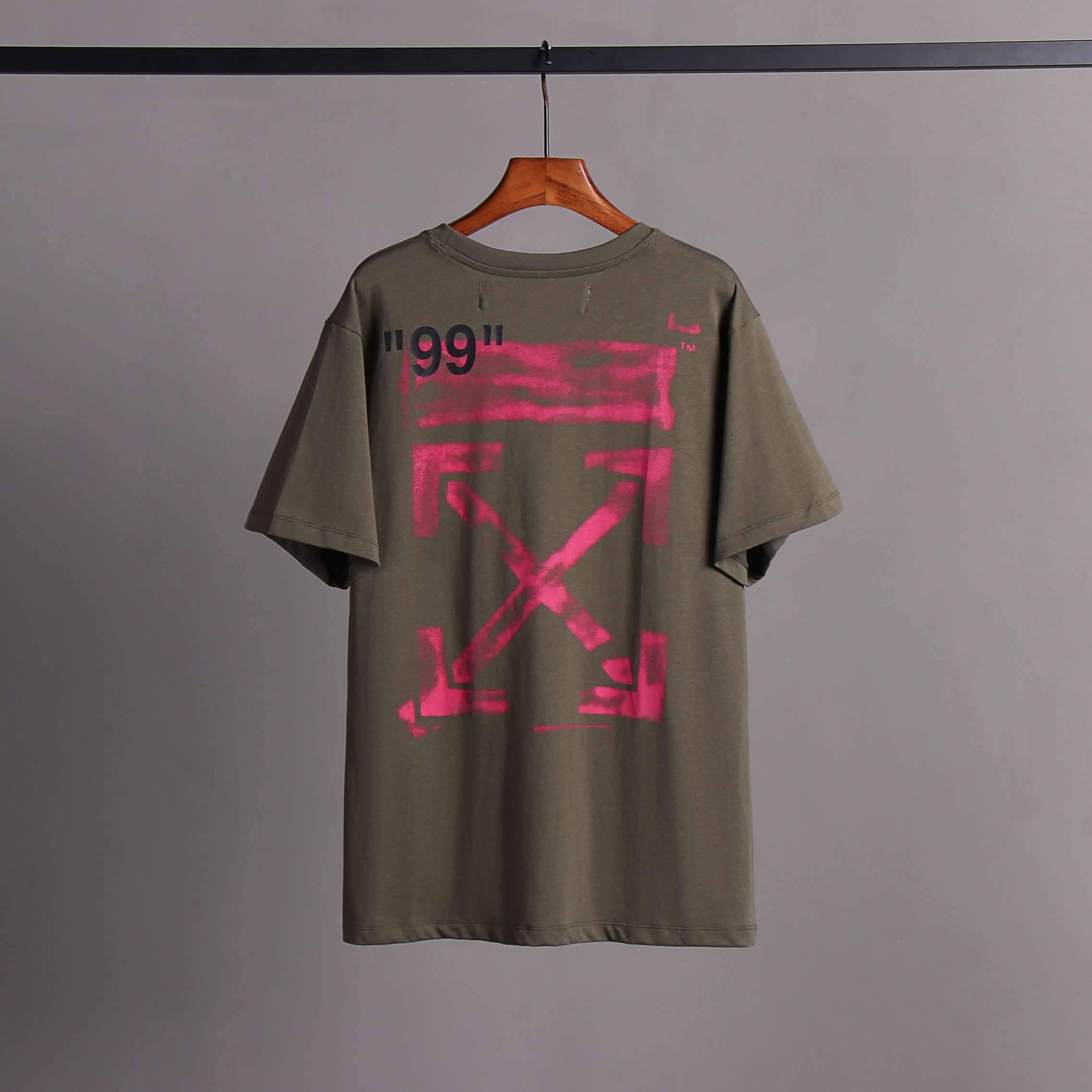[buy more save more] [oversized version]1:1 quality version paint graffiti arrow logo short sleeve