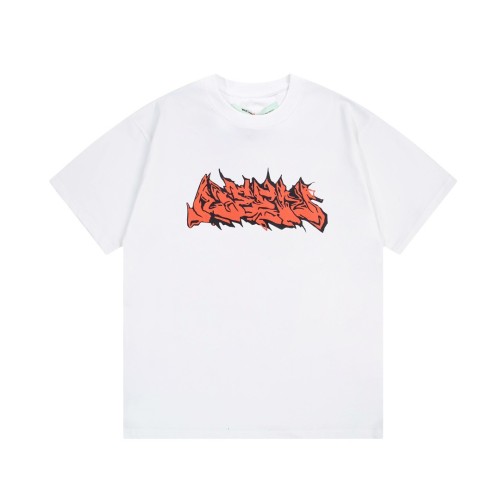 1:1 quality version Short sleeve graffiti letters on the back tee