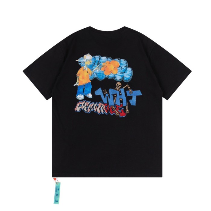 1:1 quality version Embroidered monogram Doodle tee 2 colors