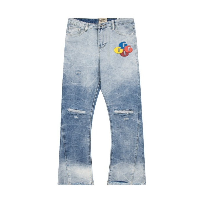 [Buy more Save more]1:1 quality version Color logo washed old flared pants