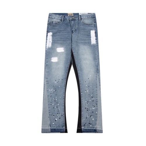 1:1 quality version Stitching Ink Dot Paint Flared pants
