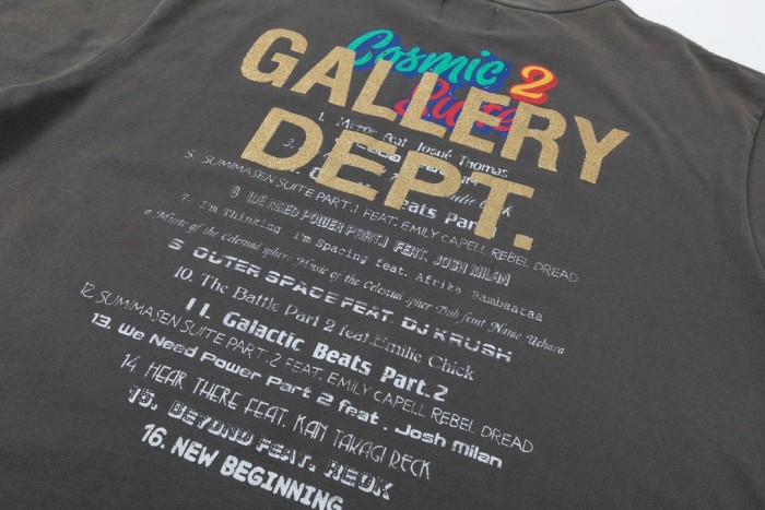 1:1 quality version Gold letter print cruise washed tee