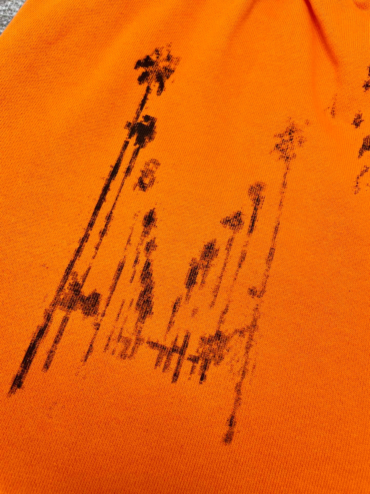 [buy more save more] 1:1 quality version graffiti style large letter shorts orange