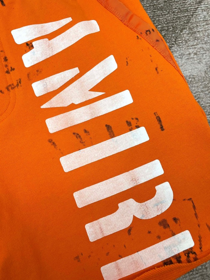 [Buy More Save More] 1:1 quality version Graffiti style large letter shorts orange