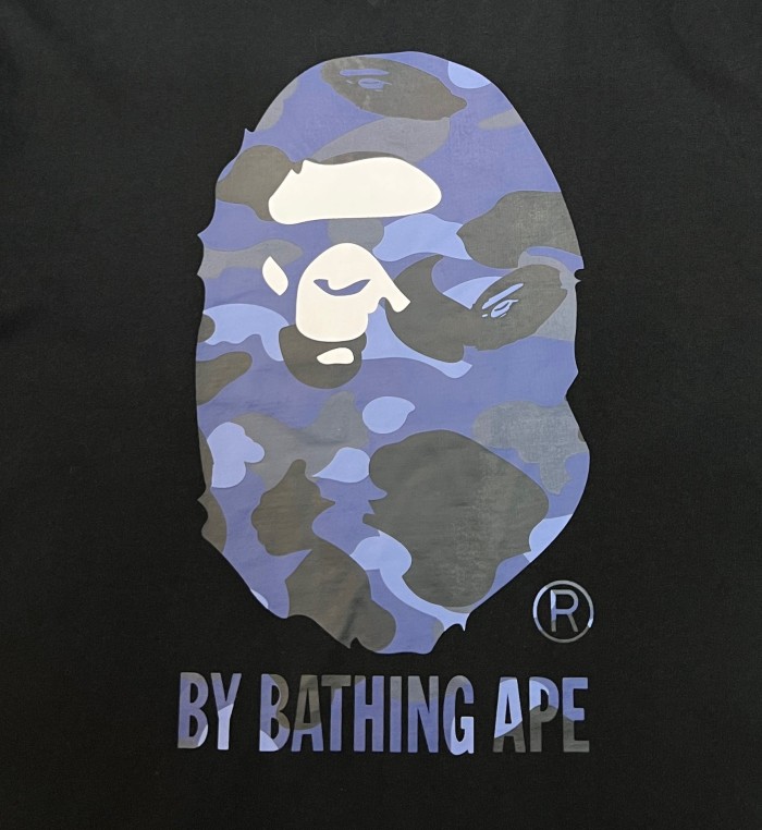 1:1 quality version Camouflage great ape head letter print tee 6 colors