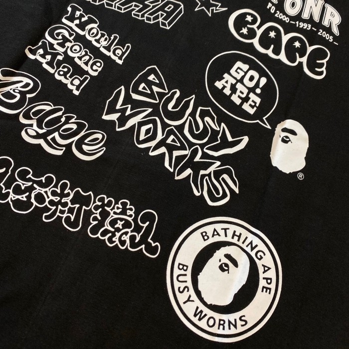 1:1 quality version Ape head behind the badge pattern collection tee