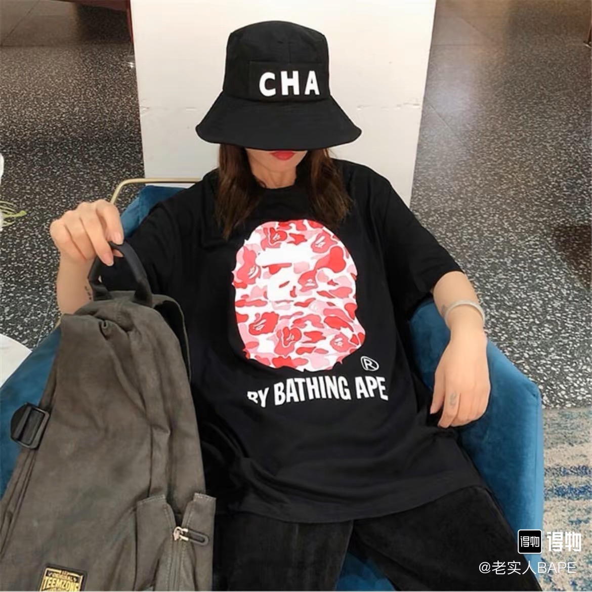 1:1 quality version abc camo ape head logo tee