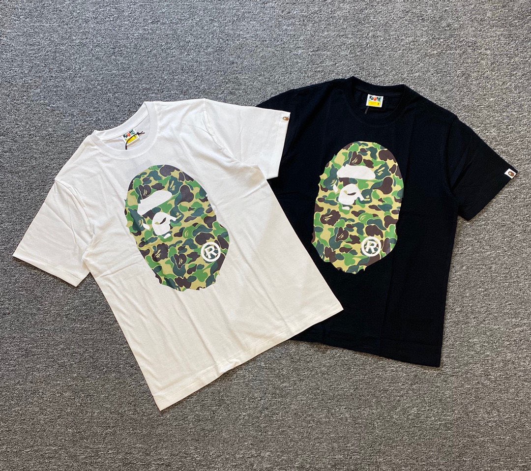 1:1 quality version abc camo ape head logo tee