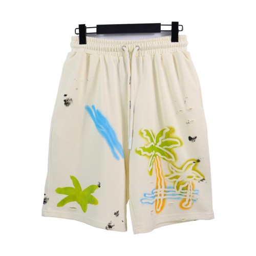 Coconut letter print frayed men's summer shorts
