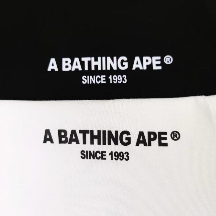 1:1 quality version Ape head multi-logo logo pattern letter print tee 2 colors
