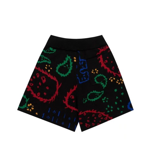1:1 quality version Men's appliqué knit cashew flower shorts