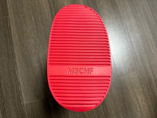 Astro Big Red Boots [with MSCHF logo on bottom]