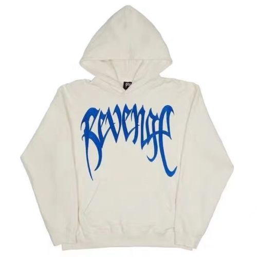 Blue embroidered logo hoodie