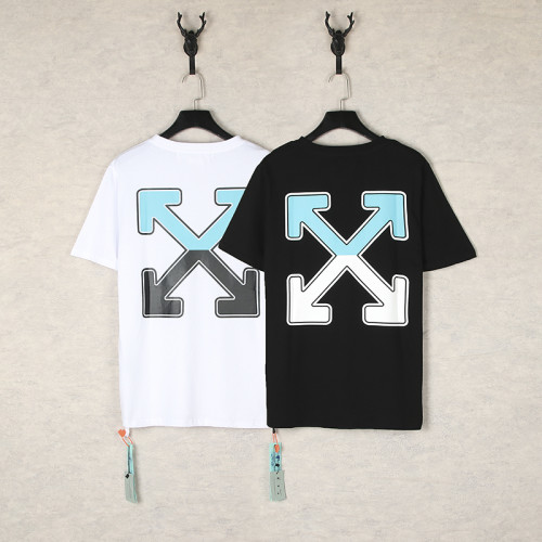 Small letters on the chest back two-color arrow tee