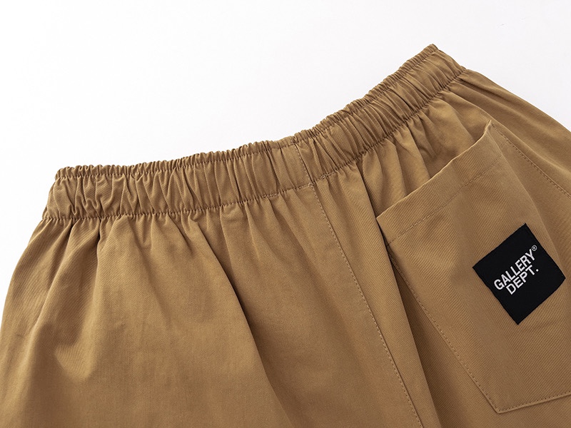 [buy more save more]small logo print cotton black khaki shorts