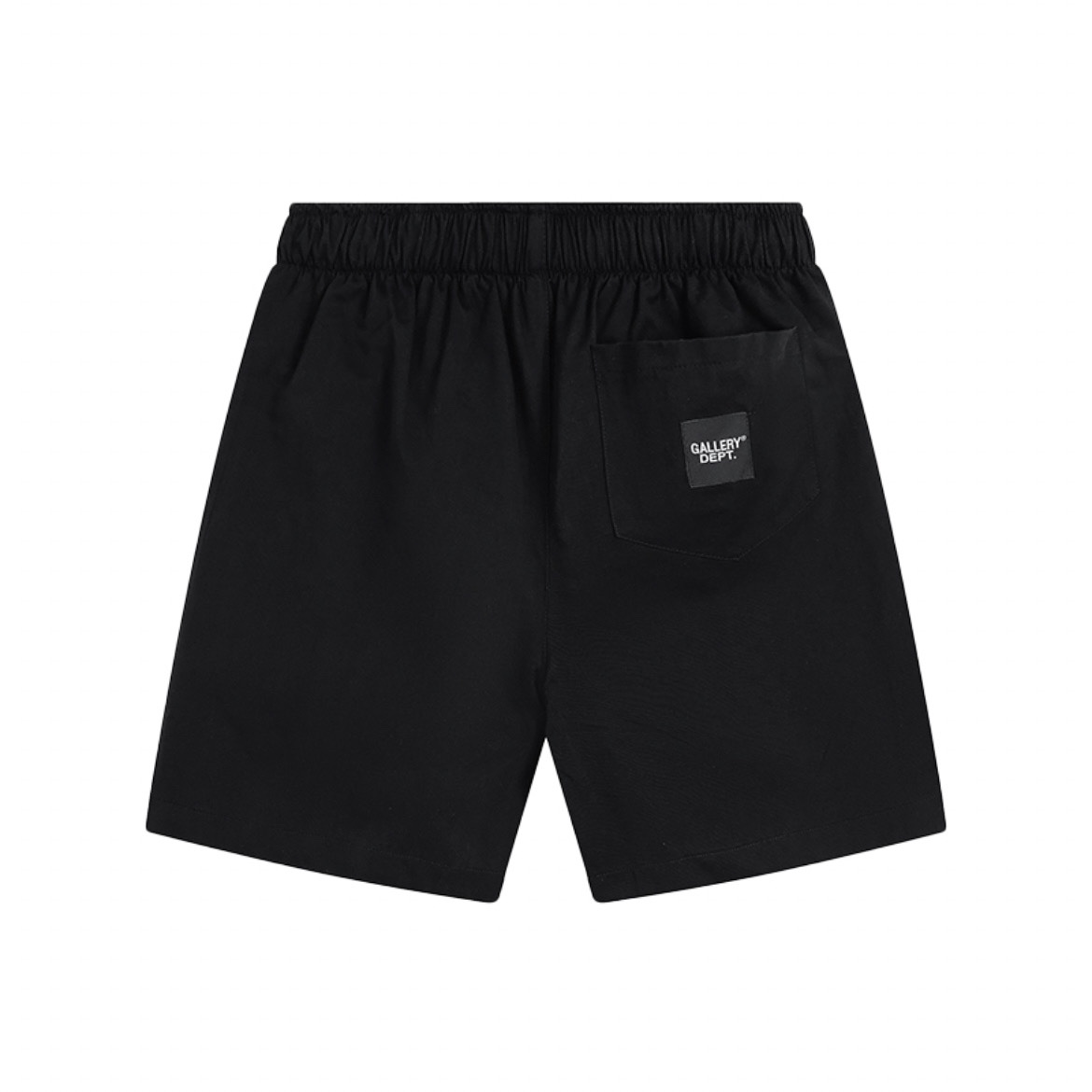 [buy more save more]small logo print cotton black khaki shorts