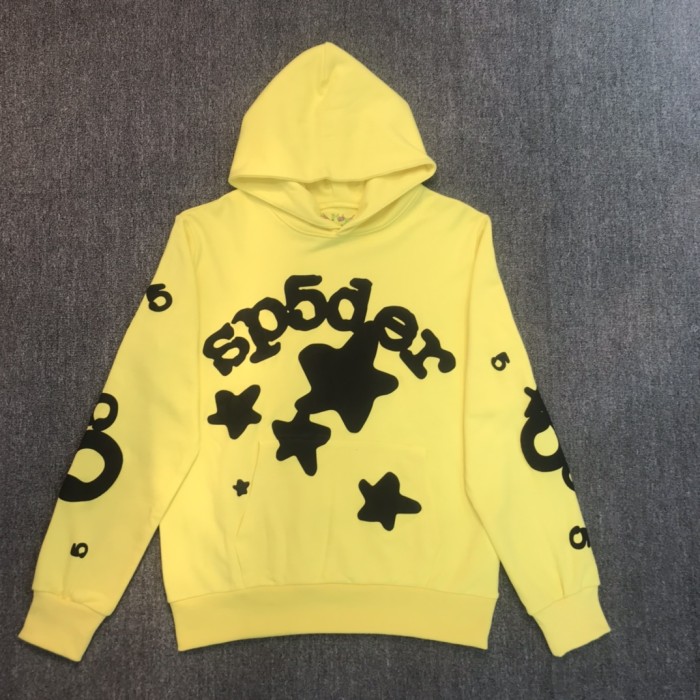 Black letters pentagram yellow hoodie