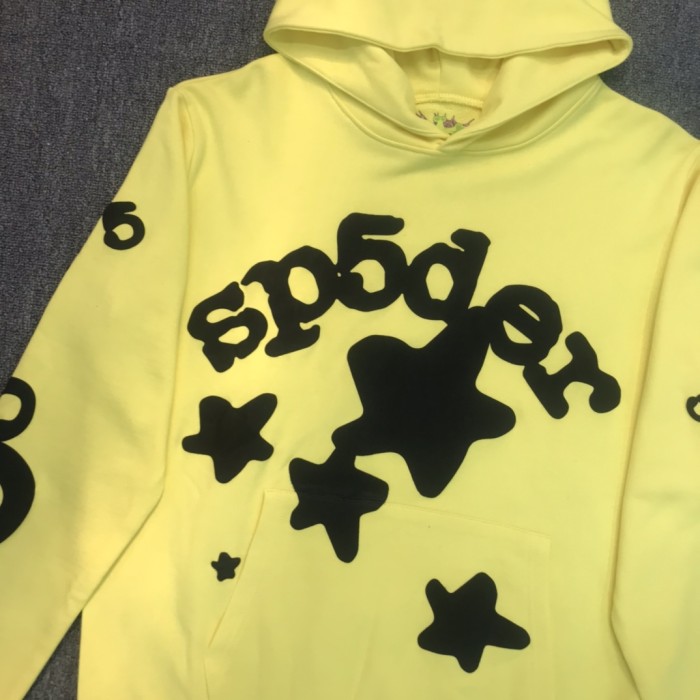 Black letters pentagram yellow hoodie