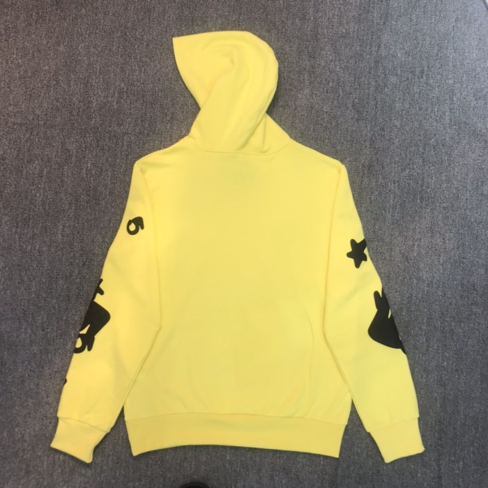 Black letters pentagram yellow hoodie