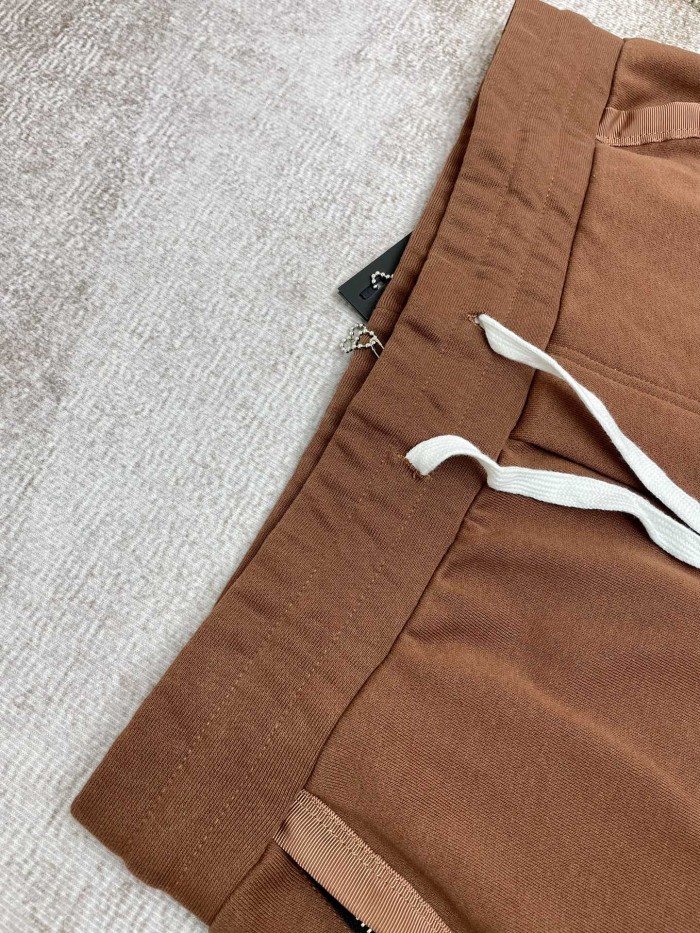 Zipper pocket horizontal stripe logo letter print pants