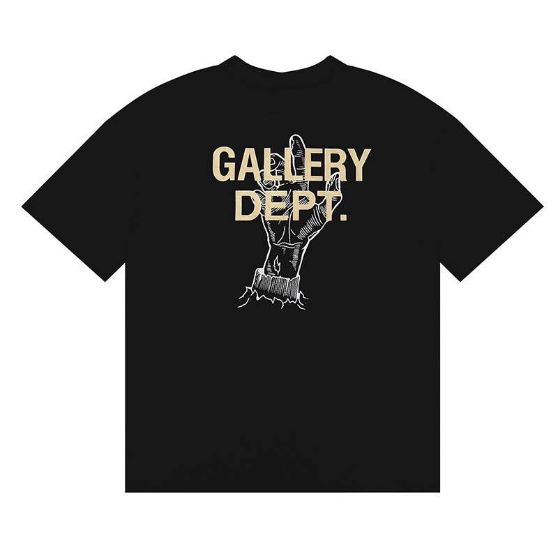 [buy more save more] slogan gesture foil letter print loose round neck tee 2 colors
