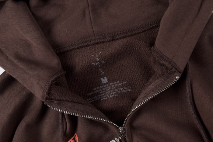 Los Angeles virus pattern print zipper sweatshirt hoodie