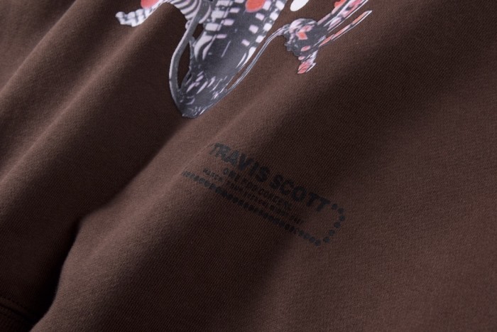 Los Angeles virus pattern print zipper sweatshirt hoodie
