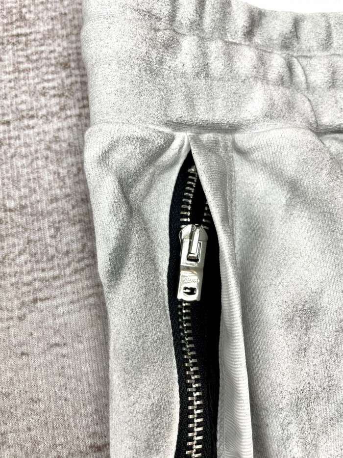 1:1 quality version Zipper pocket logo spray print sweatpants pants