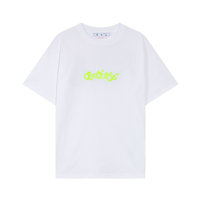 1:1 quality version Green paint letter arrow short sleeve T-shirt