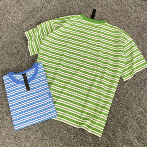 1:1 quality version Striped jacquard sword embroidery tee 2 colors