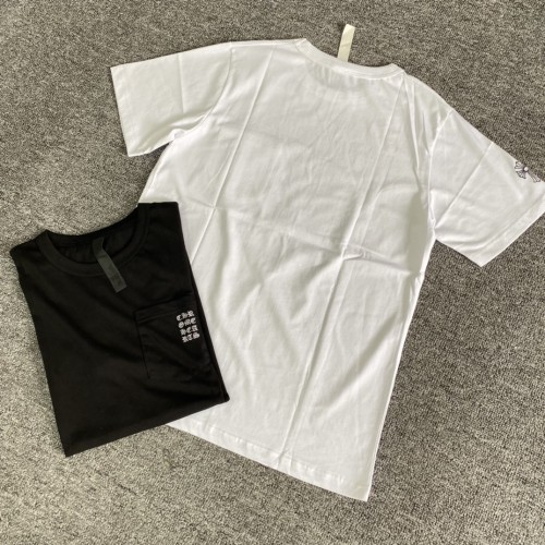 1:1 quality version Chest pocket embroidery small logo tee 2 colors