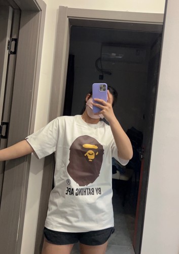 1:1 quality version ape head print on the chest tee 2 colors