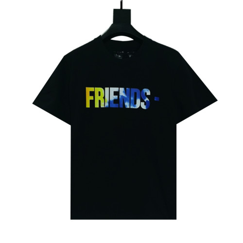 friends black & blue tie-dye large V printed tee