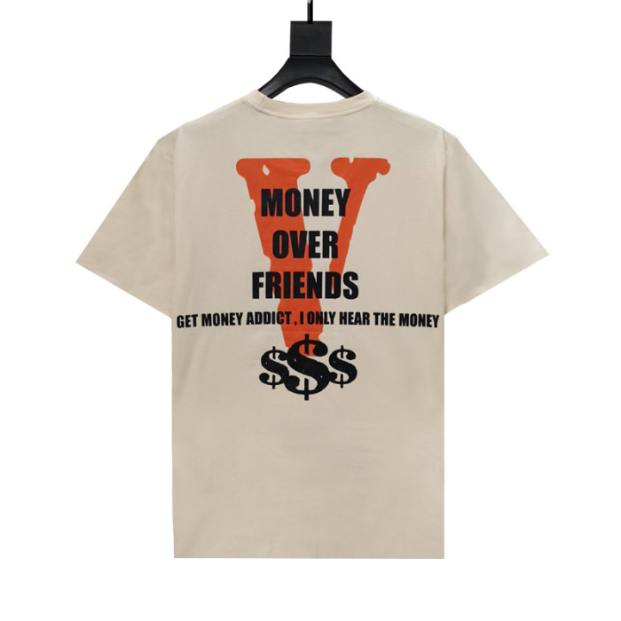 Orange symbol money supremacy print tee