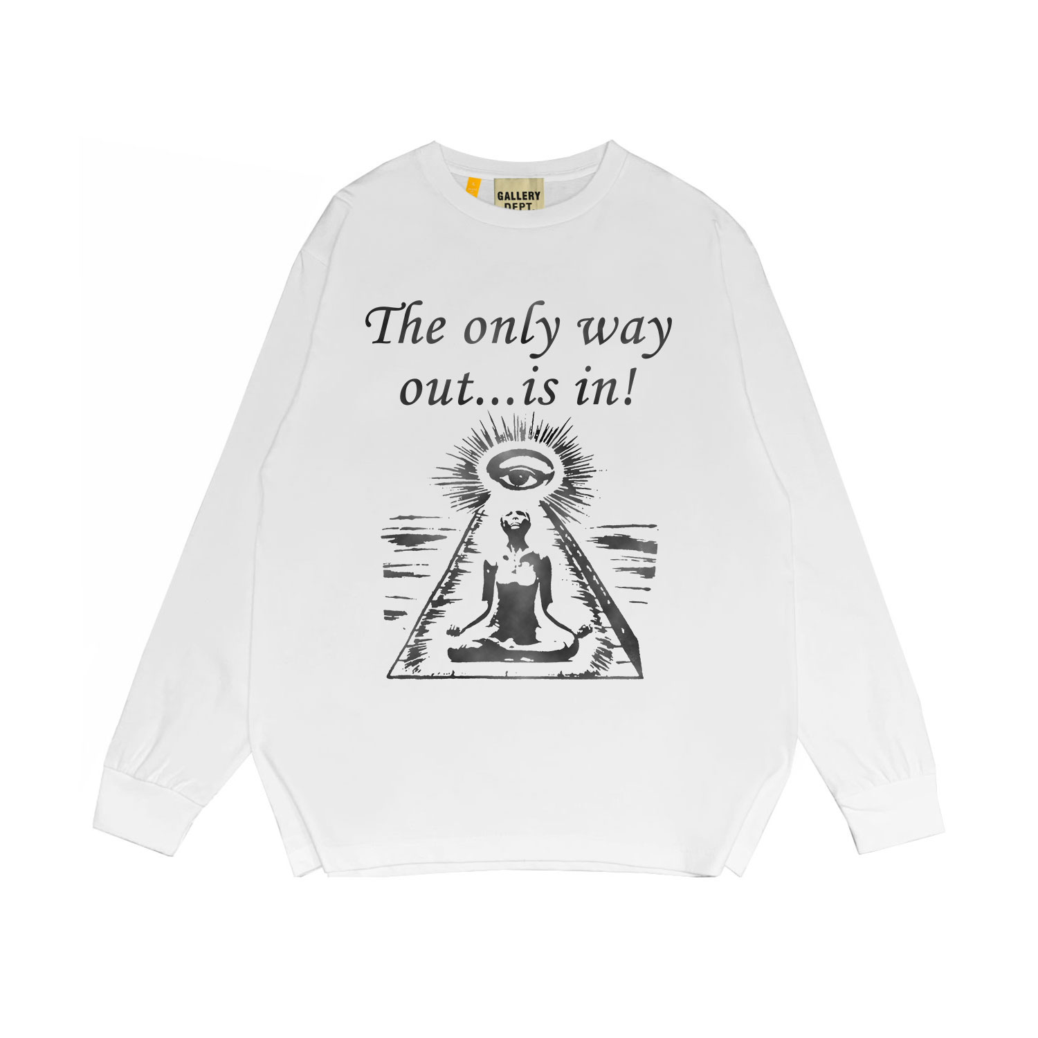 way out meditation washed print tee