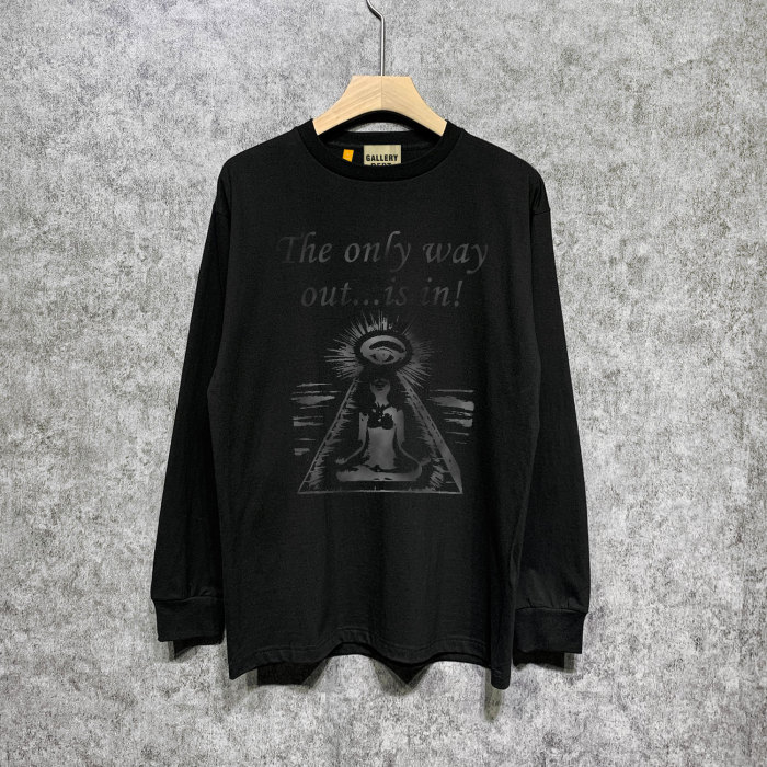 Way out meditation washed print tee
