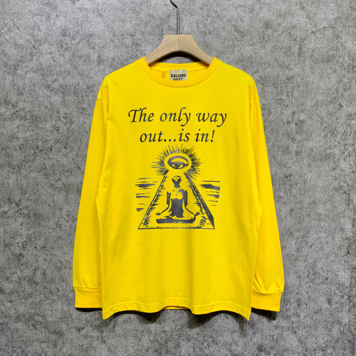 Way out meditation washed print tee